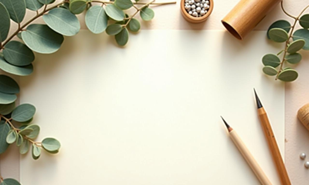 Artisanal calligraphy tools on a wooden desk