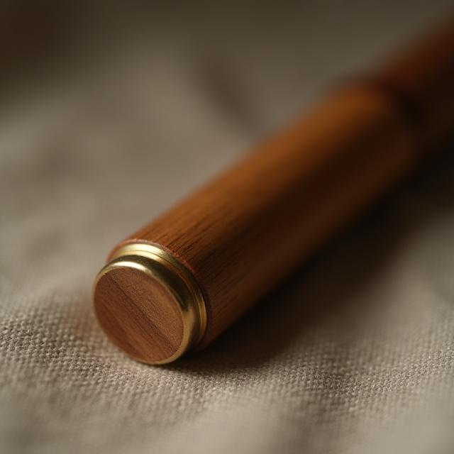 Handcrafted wooden oblique pen holder